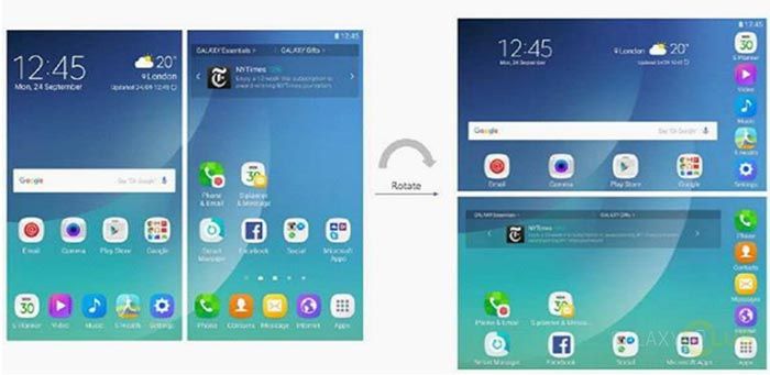 imagen interfaz del Samsung Galaxy X