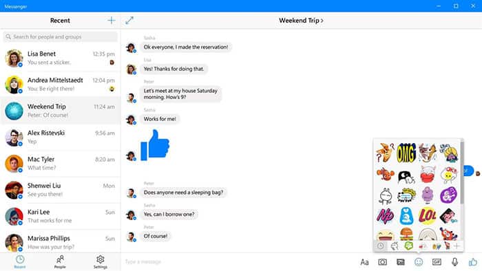 imagen Facebook Messenger para Windows 10
