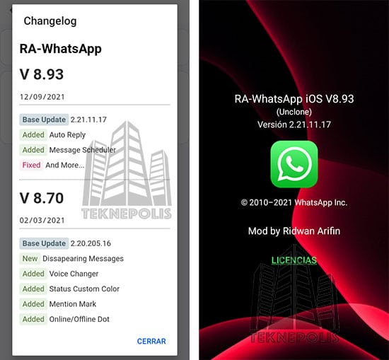 Ra WhatsApp iOS 8.93