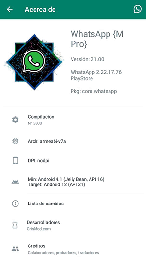 WhatsApp M Pro 21.0 imagen 03